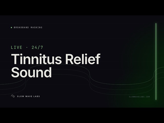 Tinnitus Relief Sound | Broadband Masking | Live 24/7