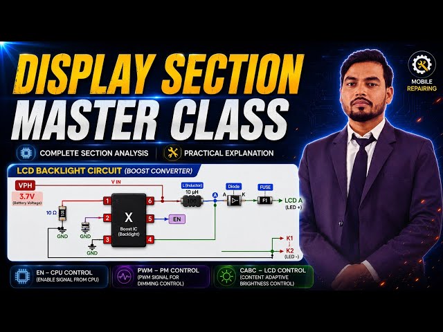 Display Section Master Class | LCD Backlight Circuit & Display Fault Finding | Mobile Repairing