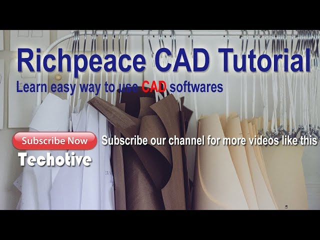 Pattern making tutorial Richpeace CAD software (techotive)