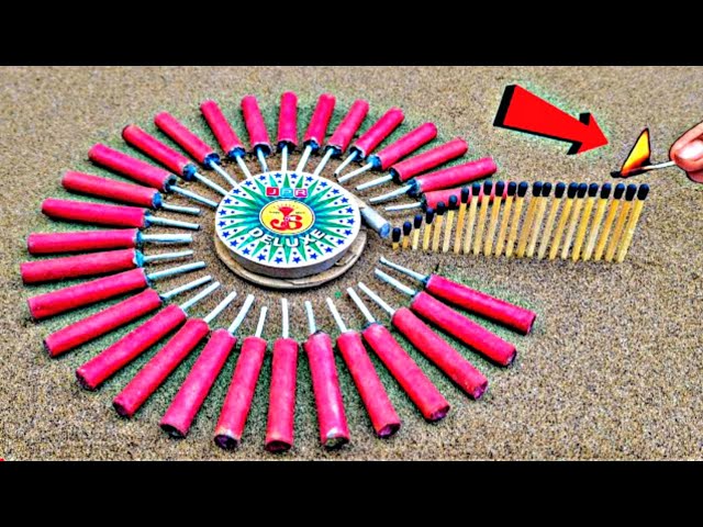 Unlimited Red Bijali Crackers Vs Matchstick Chain Reaction Domino 😱 | Experiment |