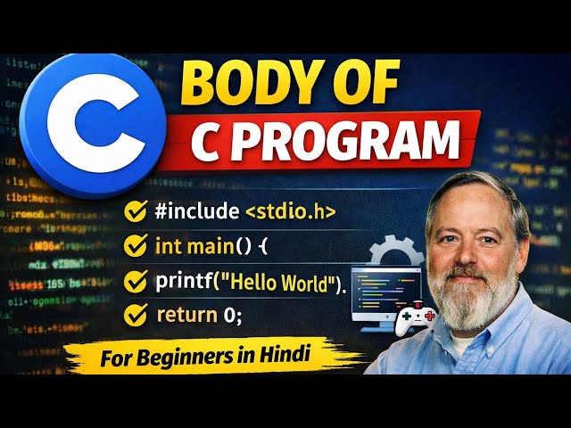 Body of C Program Explained in English | C Programming for Beginners
