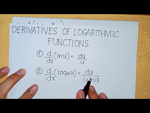 Derivative of Logarithmic Functions Tagalog
