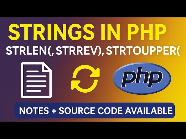 Strings in PHP | String Functions in PHP with Examples | strlen(), strrev(), strtoupper()
