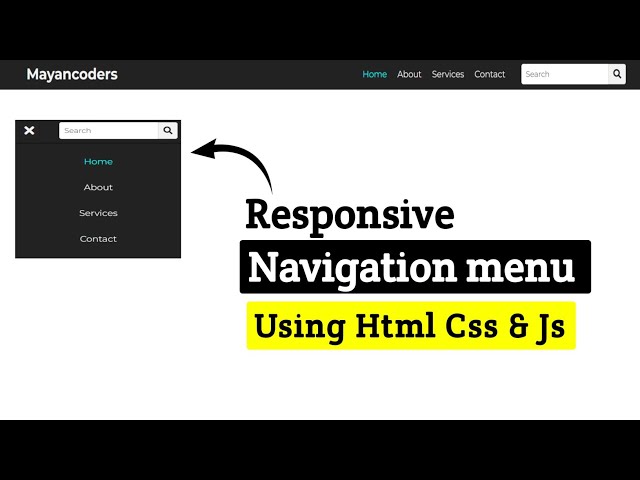 Coding a Responsive Navbar from Zero | HTML CSS JS |  Mayancoders