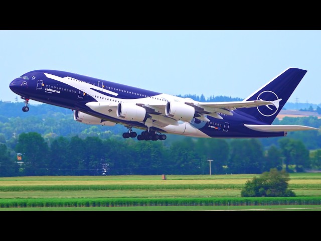 Close Up Plane Spotting at Lufthansa's A380 hub - Munich Airport MUC/EDDM