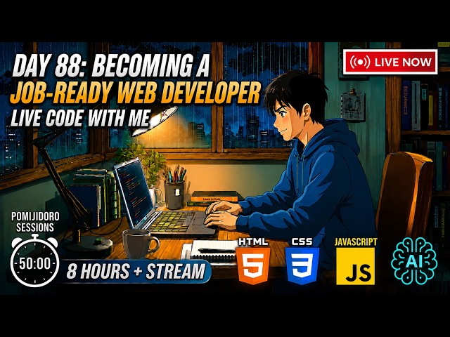 [27-8-26] Day-88 (part-2): Deadline April 7 | Becoming a Job-Ready Web Developer🇧🇩 8 Hours Live Code