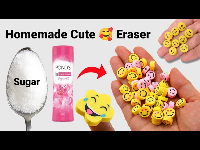 How to make Kneaded Eraser at home/DIY Kneaded Eraser/homemade Kneaded Eraser/diyEmoji Eraser#eraser
