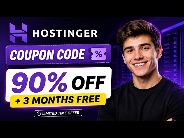 Hostinger Coupon Code 2026 🔥 90% OFF + 3 Months FREE (Working Deal!)