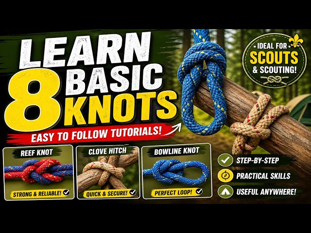 Learning 8 Basic Knots - Ideal For Scouts & Scouting