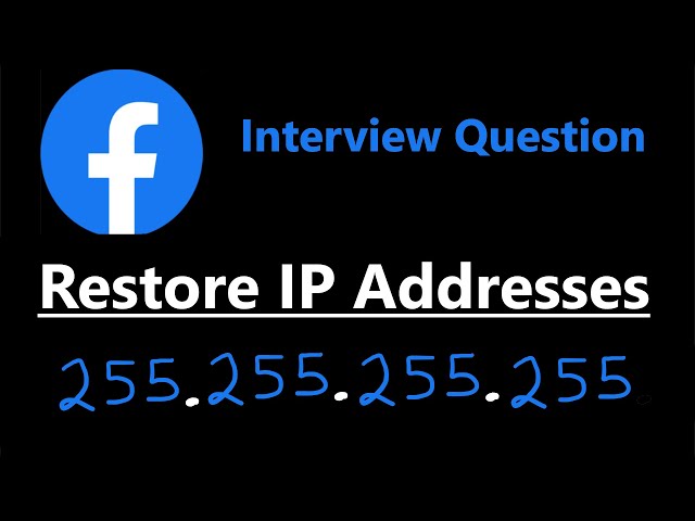 Restore IP Addresses - Leetcode 93 - Python
