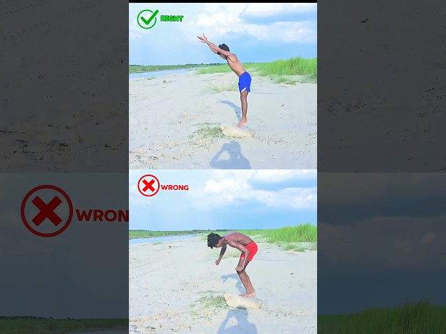 The Easiest Way to Learn a Front Flip ✅ #acrobatics #tutorial #frontflip #shorts #viral #yt #stunt