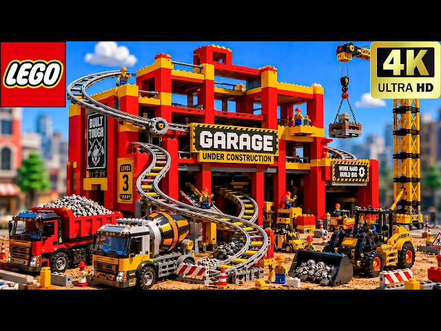 I Built a Giant LEGO Technic Car Garage 🚗🏗️| LEGO Creative Toys