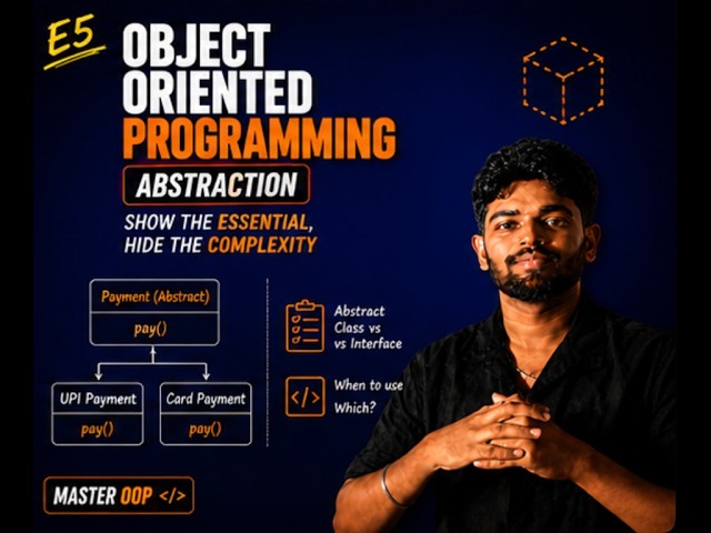 Abstraction Explained in Tamil | Abstract Class vs Interface | Episode 5 of 5 part series