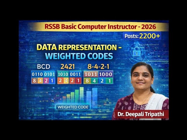 Weighted codes - BCD 8421, 2421, 8-4-2-1,  RSSB Basic Computer Instructor Vacancy 2026