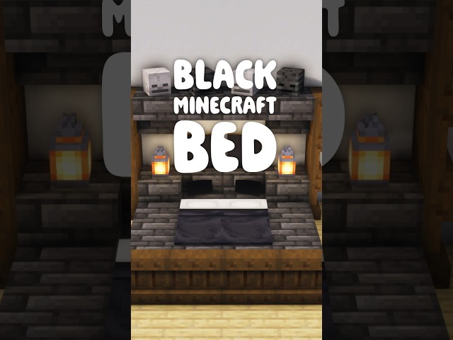 How to build a stylish black bed #minecraft #tutorial