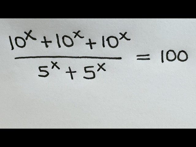 Solve for x in this nice exponential equation | Math Olympiad Mathematics