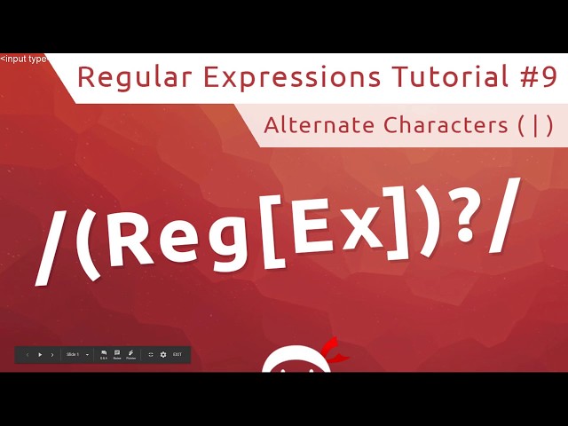 Regular Expressions (RegEx) Tutorial #9 - Alternate Characters