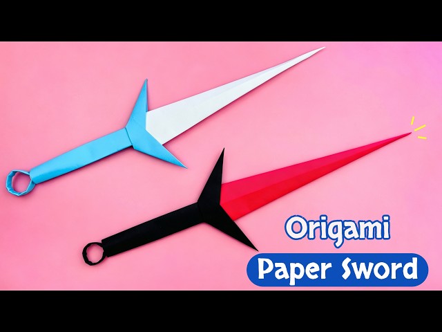 How to Make a Paper Kunai |Paper Sword|Easy Origami Ninja Weapon Tutorial #PaperKunai #OrigamiWeapon
