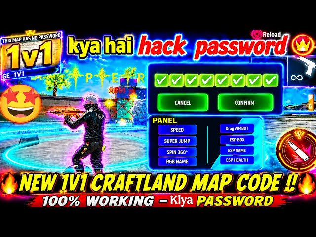 NEW 1V1 CRAFTLAND MAP CODE 😱 | KIYA PASSWORD | FREE FIRE