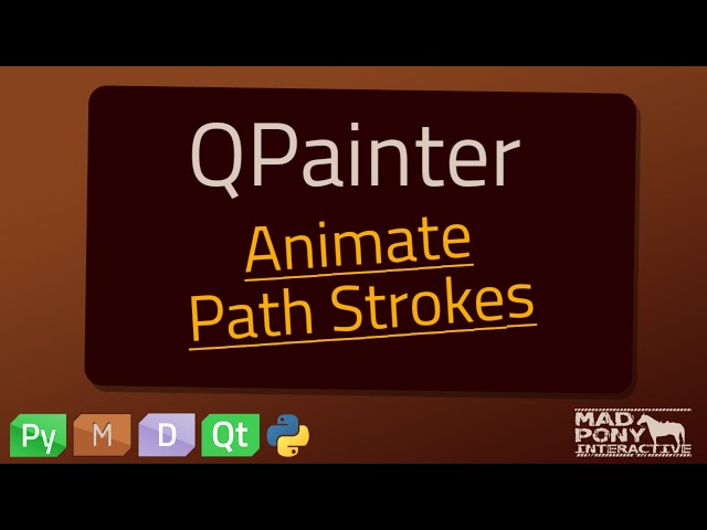 PyQt QPainter Animate Path Strokes