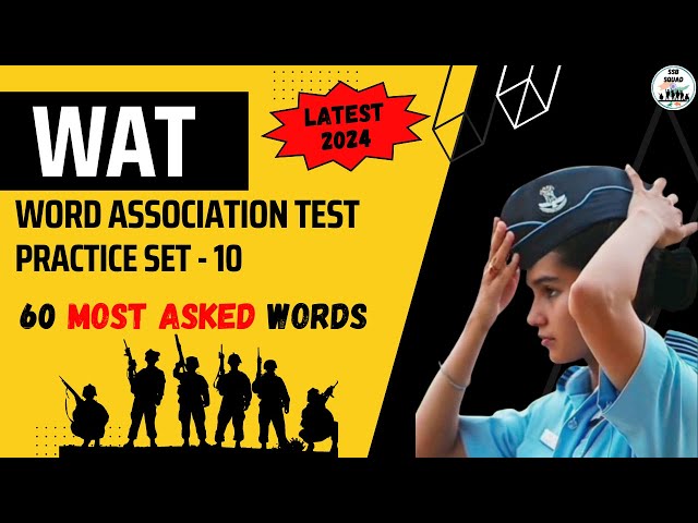 WAT Practice Set - 10 | SSB Interview | Word Association Test | SSB Squad