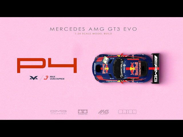 4 | Verstappen's Mercedes AMG GT3 EVO | Tamiya | 1/24 | Scale Model Building | ASMR