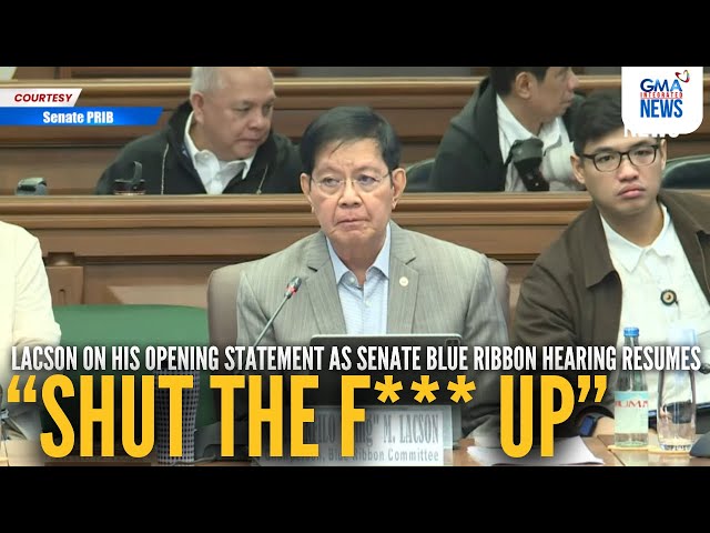 Lacson delivers his opening statement as Senate Blue Ribbon hearing resumes | GMA Integrated News
