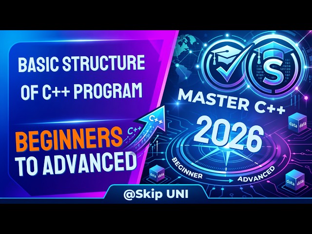 Lec-5: Basic Structure of a C++ Program | C++ Tutorials for Beginners | @SkipUNI