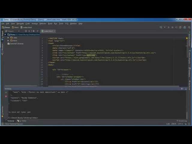 Grunt JS Tutorial for Beginners - 2 - Setting Up Our Project