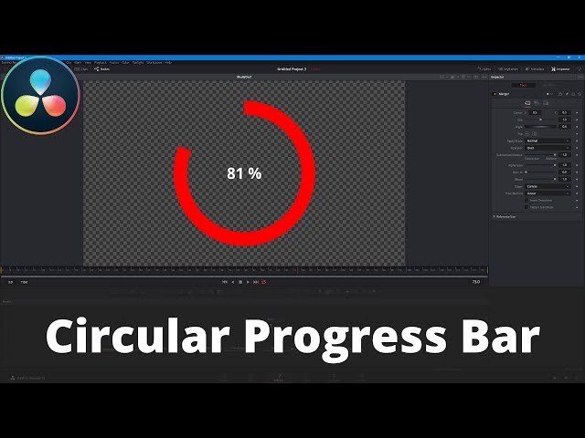 Create a circular progress bar | Davinci Resolve Tutorial