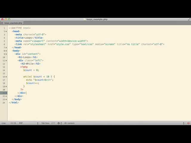 PHP15.0 Repetition Statements