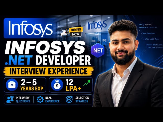 Infosys Dotnet Fullstack Developer RECENT INTERVIEW!! 2-5 years exp
