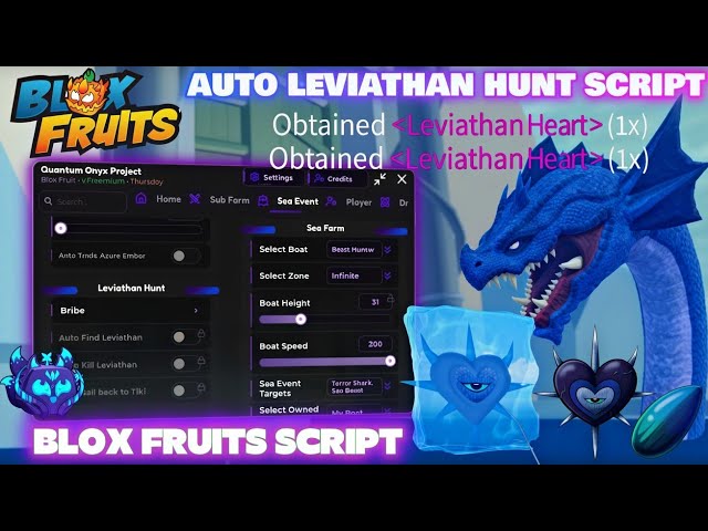 [🦈AUTO LEVIATHAN HUNT SCRIPT🐟] Blox Fruits Script | "FREE" | (AUTO LEVIATHAN + AUTO SEA EVENTS) +