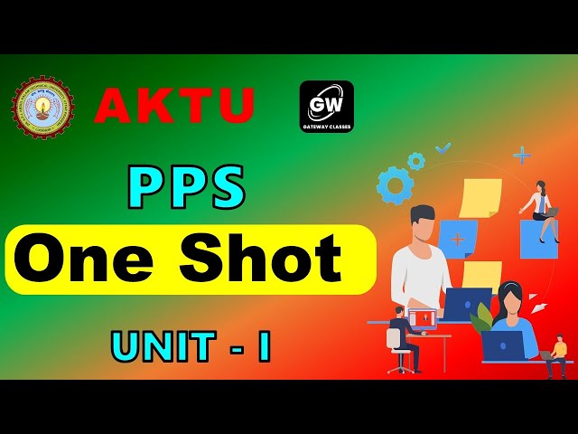 ONE SHOT I UNIT-1 I  PPS I by Pragya Rajvanshi Ma'am I GATEWAY CLASSES I  AKTU
