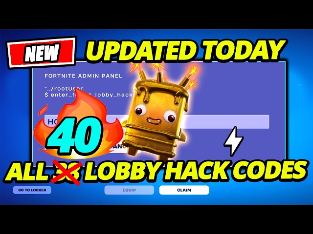 ALL 40 LOBBY HACK CODES (UPDATED) Fortnite Season 4 Admin Panel Codes!! How to GET ALL FREE Sprites!