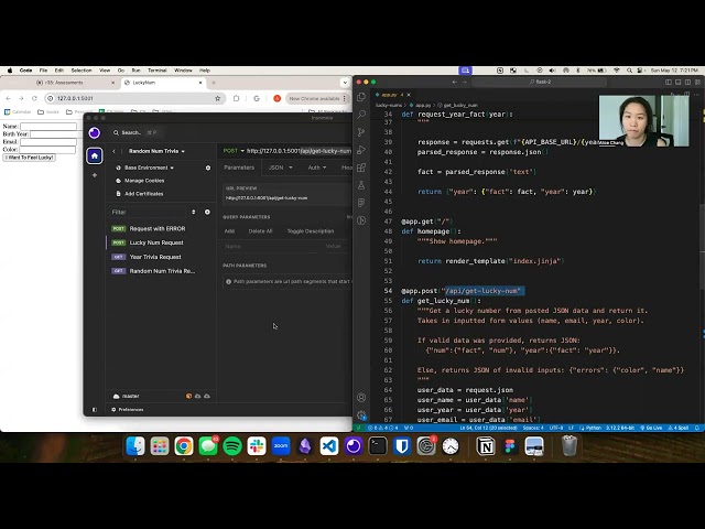 How  to test API routes using Insomnia with Flask server
