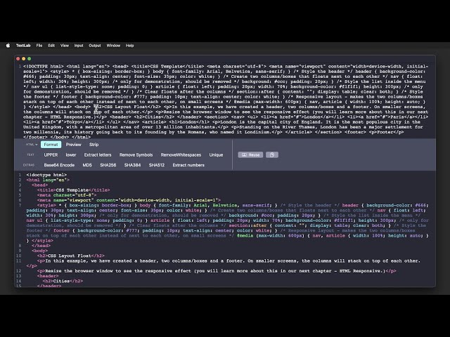 TextLab 2 - Working with HTML