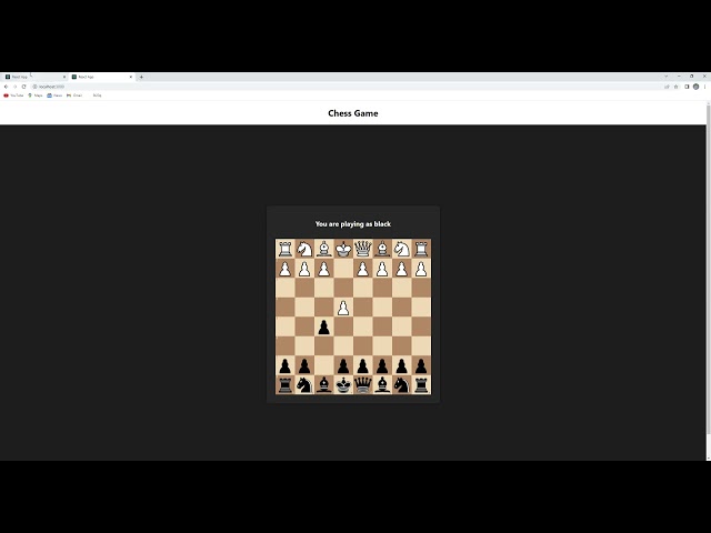 Real-time Chess Game using React, Chessboardjsx, and Socket.io