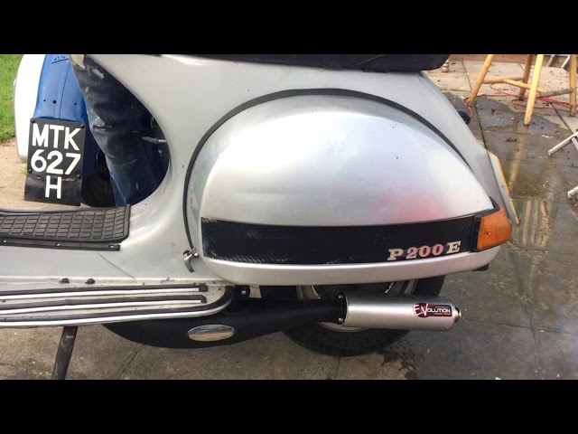 Vespa P200E PM Tuning Evolution Exhaust