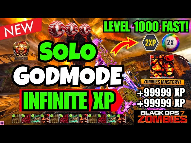 NEW BO7 SOLO GODMODE XP GLITCH AFTER PATCH! BROKEN SOLO XP FARM + LEVEL 1000 FAST | BO7 ZOMBIES