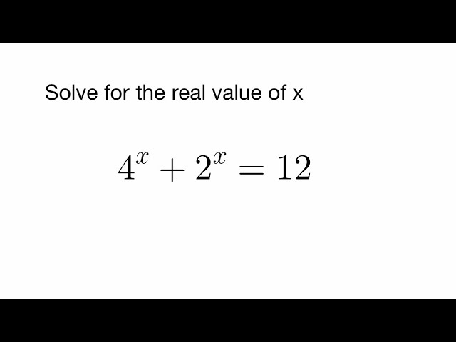 Enginerdmath Random Solved Problem 4: Exponential Equation