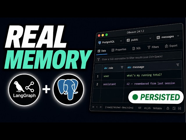 How to Give Your LangGraph Agent Real Memory (Full Build)