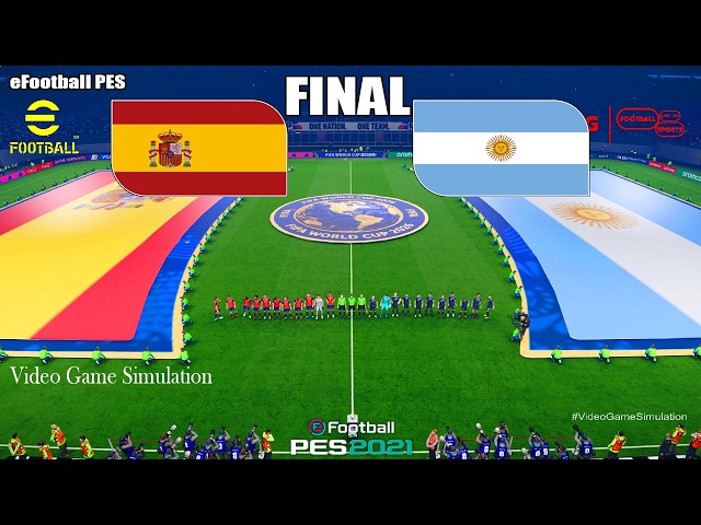 Spain vs Argentina | Final World Cup 2026 Simulation & Prediction | eFootball PES 2021 Gameplay