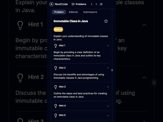 Immutable Class in Java.