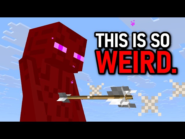 YOU CAN SHOOT ENDERMEN WITH ARROWS NOW. IT'S SO WEIRD.