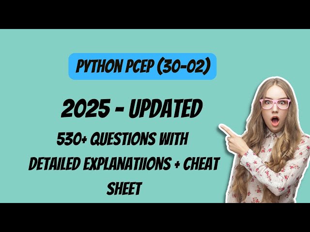 Python PCEP (30-02) Exam Questions 2026