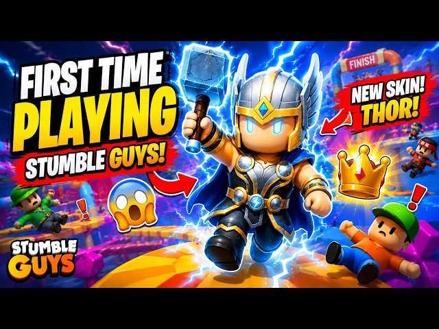 Stumble Guys MY FIRST Time Playing 😂 | Funniest Moments Ever & WINS!!!