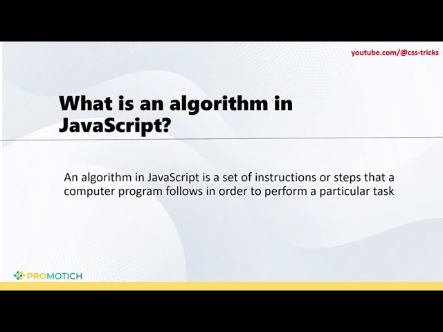 JavaScript Algorithms - 2 What is an Algorithm