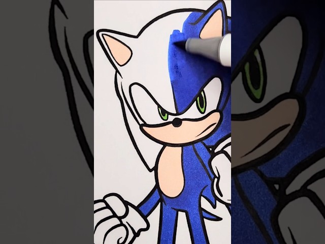SONIC The HEDGEHOG Coloring Pages #sonic #sonicthehedgehog #coloring #markers #art #coloringpages