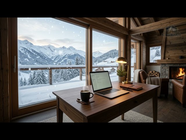 Cozy Jazz for Focus & Work ☕ | Quiet Morning in the Alps — 3 Hours